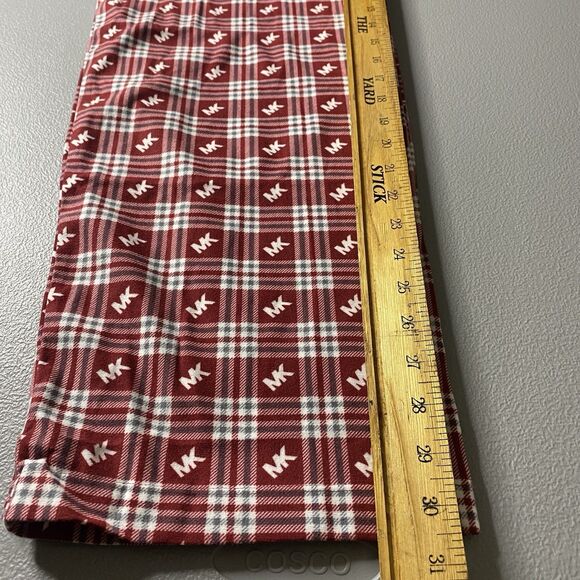 NWT MICHAEL KORS Loungewear Pants Plaid Pull On Pockets Logo MK Pajama Men L Red - Picture 7 of 9